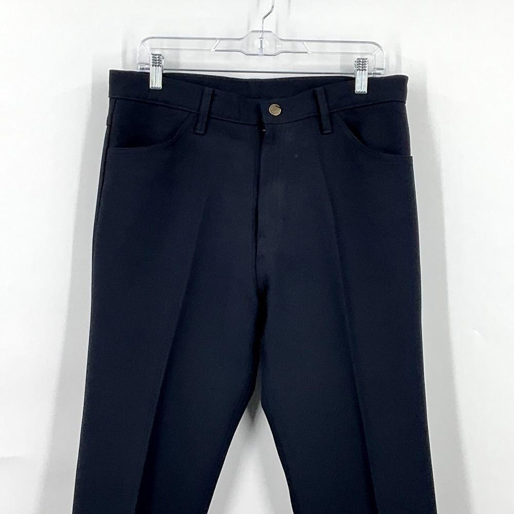 El Paso Jean Co. Pants Men 34x28 Navy Blue Slacks Polyester Rodeo Western - Picture 2 of 12